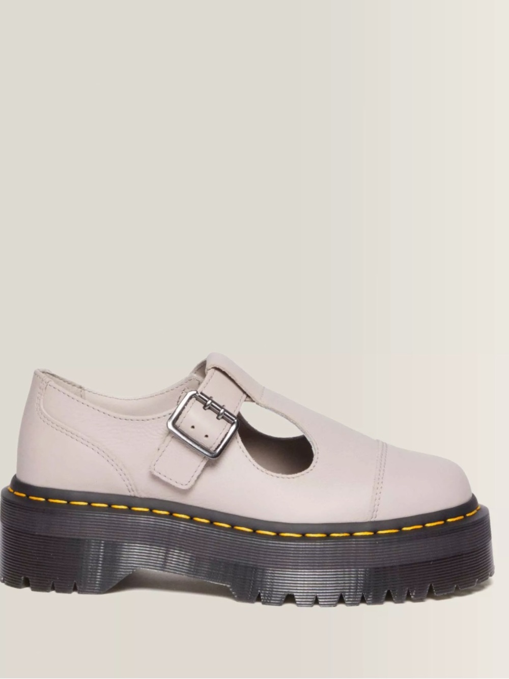 Dr. Martens Bethan Pisa Leather Platform Mary Jane — Vintage Taupe - Picture 2 of 11